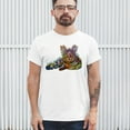 thumbnail image 3 of Tee Hunt Dean Russo Cute Cat T-Shirt First We Steal Your Heart Pet Men's Tee, White, Large, 3 of 5