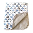 thumbnail image 1 of Effe Bebe Vera Elephant Cotton Fleece Baby Blanket in Blue Grey, 1 of 3