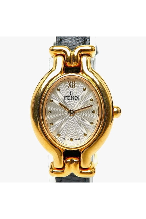 Pre-Owned Fendi Chameleon Change Bezel 5 Colors Watch 640L Quartz Silver Dial Stainless Steel...