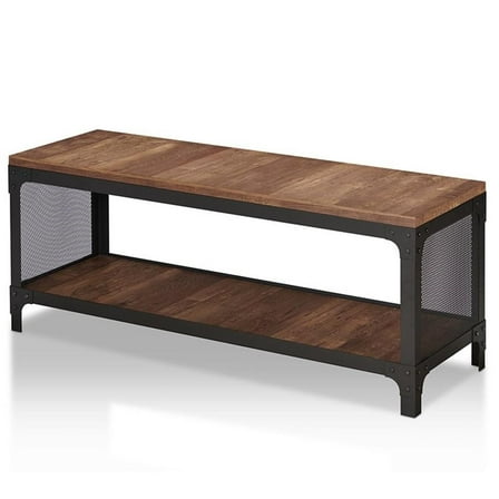 Bowery Hill Modern Wood Multi Purpose Bench in Reclaimed Oak