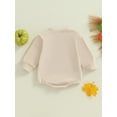 thumbnail image 4 of Newborn Baby Girls Halloween Clothes Pumpkin Patch Oversized Sweatshirt Romper Jumpsuit One Piece Fall Outfits 0-18M, 4 of 8