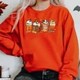 thumbnail image 2 of Fall Coffee Thankful Sweatshirt For Women Autumn And Winter Casual Sports Ladies Round Neck Hoodeless Pullovers Solid Color Tops, 2 of 5