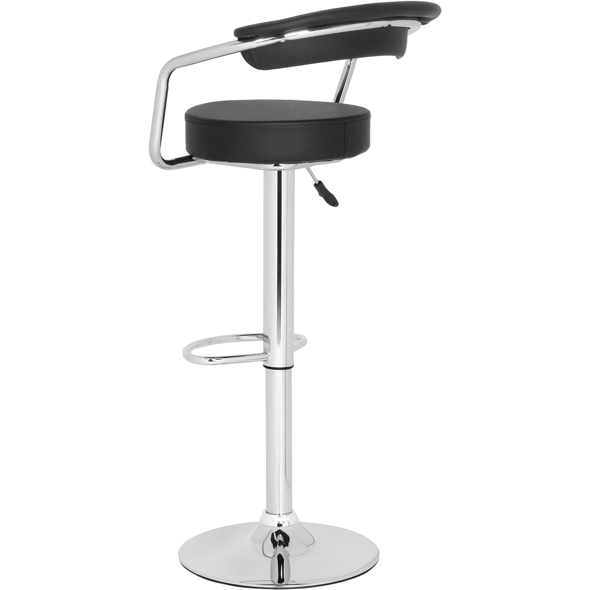 SAFAVIEH Angus Contemporary 39.4" Swivel Bar Stool, Black