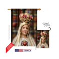 thumbnail image 1 of Breeze Decor 03058 Drapeau de Maison Impression Verticale Double Face Notre Dame de Fatima - 28 x 40 Po., 1 of 1
