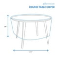 thumbnail image 3 of Patio Extra Extra Large Waterproof Table Cover - Outdoor Round Side Table Covers - Patio Washable Table Cover - Heavy Duty Furniture 72 Inch Grey, 3 of 5