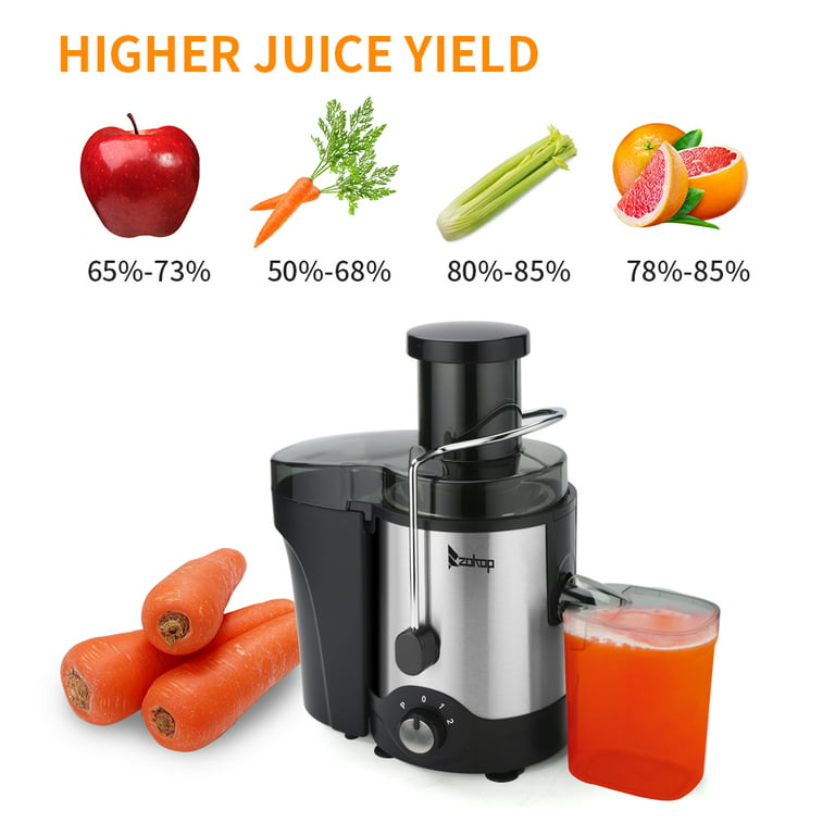  Commercial Centrifugation Fruit Juicer,Apple,Carrot,Vegetables  Pear Juice Extractor,80 * 45mm Feed port stainless steel fruit Pressing  Machine 370W (80kg-100kg/hr, 110V/60HZ): Home & Kitchen