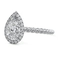 thumbnail image 2 of Empire Jewel 1.8 Ct Pear Cut Lab Created Diamond Promise Ring - 14K White Gold Plated Jewelry - Halo Wedding Band - Engagement Anniversary Ring - Elegant Jewelry Gift, 2 of 3