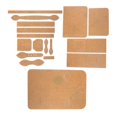 thumbnail image 4 of Conjunto de plantillas de plantilla de bolso de hombro de acrílico transparente patrones de artesanía de cuero herramientas de bricolaje L Zulema Plantilla de acrílico transparente, 4 of 8