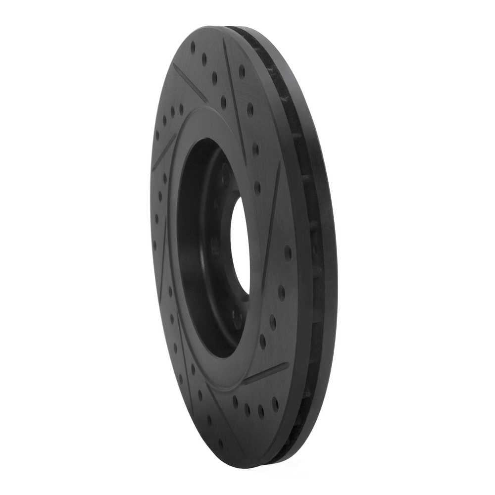 Dynamic Friction Company 633-74009L DFC Brake Rotor - Drilled And Slotted - Black