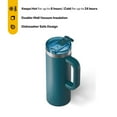 thumbnail image 3 of RTIC 20 oz Ceramic Lined Insulated Road Trip Travel Mug, Leak-Resistant Lid, Marine, 3 of 6