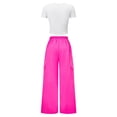 thumbnail image 4 of Grblisyd Girls Summer Outfits 2 Piece 8-12Y Set Cute Floral Print Short Sleeve T-Shirt Cargo Pants Summer Fall Outfits, 4 of 6