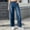 🔥 Dark Blue, variant on Sentmoon Women's Wide-Leg Jeans Elastic Wide Leg Jeans High Waist Loose Fit Classic Straight Leg Comfortable Trendy Fashionable Denim Pants for Versatile Modern Wardrobes
