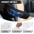 thumbnail image 6 of Yuyamidu Blue Butterfly Flower Car Seat Armrest Covers Universal Armrest Cover for Truck Sedan SUV Car Armrest Handle Cover 2 PCS Car Seat Arm Rest Cover Accessories, 6 of 7