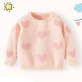 thumbnail image 2 of Fjofpr Girl Clothes Under $10 Sweaters for Girls 18-24 Months Little Heart Sweet Skin-friendly Children's Knitted Sweater, 2 of 7