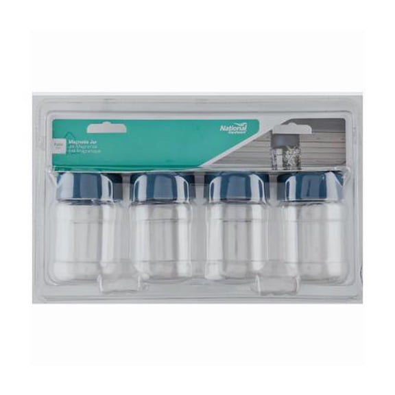 National Hardware N112-098 Magnetic Storage Jar with Magnetic Lid - Quantity 6