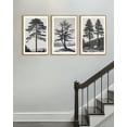 thumbnail image 2 of SHENIFY Large 24x36in3pcs Natural Framed Vintage Black Gray Forest Wall Art Antique Retro Tree Modern Decor Artwork Prints Rustic farmhouse Bedroom, 2 of 8