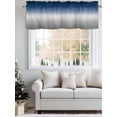 thumbnail image 5 of Valance Curtains for Kitchen Windows Dark Blue Gradient GrayRod Pocket Valance Ombre Minimalist StyleShort Window Curtain Topper for Bedroom Living Room Bathroom 42x12in,1&nbsp;Panel, 5 of 9