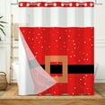 thumbnail image 2 of Mizhona Black and Red Christmas No Hooks Shower Curtains with Snap in Liner Minimalist Xmas Snowflake Hookless Fabric Bathroom Curtain，71"× 83", 2 of 4