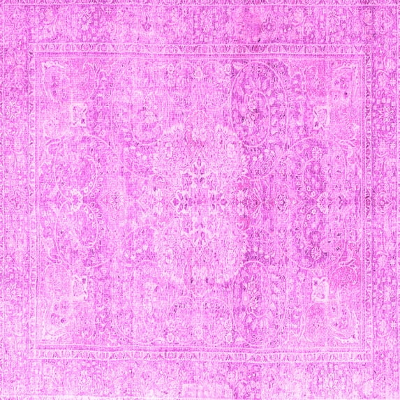 Ahgly Company Indoor Square Persian Pink Traditional Area Rugs, 6' Square