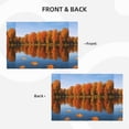 thumbnail image 4 of Linen Placemat With 18×12in Double Stitching Is Effectively Insulated And Foldable For Family Hotel Picnic Trips Autumn Lake Six Piece, 4 of 8