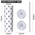 thumbnail image 3 of Pioneer Flower Floral Print Pattern 20oz Skinny Tumbler with Straw & Lid, Double Wall Vacuum Insulated Cup, Leak-Proof, Cup Holder Friendly, Hot 6H Cold 12H, 3 of 6
