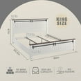 thumbnail image 5 of SinCiDo King Size Wooden Headboard Farmhouse Wood Standard Bed with Wingback, White, 5 of 8