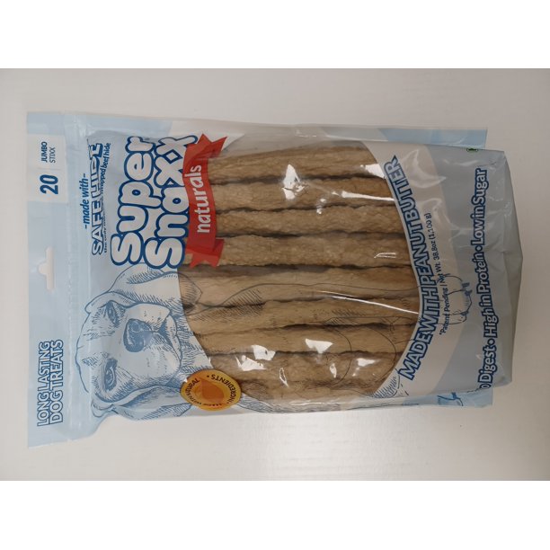 Super Snaxx Safe Hide Made with Peanut Butter 20 Jumbo Sticks 38.8 oz
