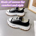 thumbnail image 2 of Women's low top heightening canvas shoes,breathable and fresh fashion trainers wide available, 2 of 7