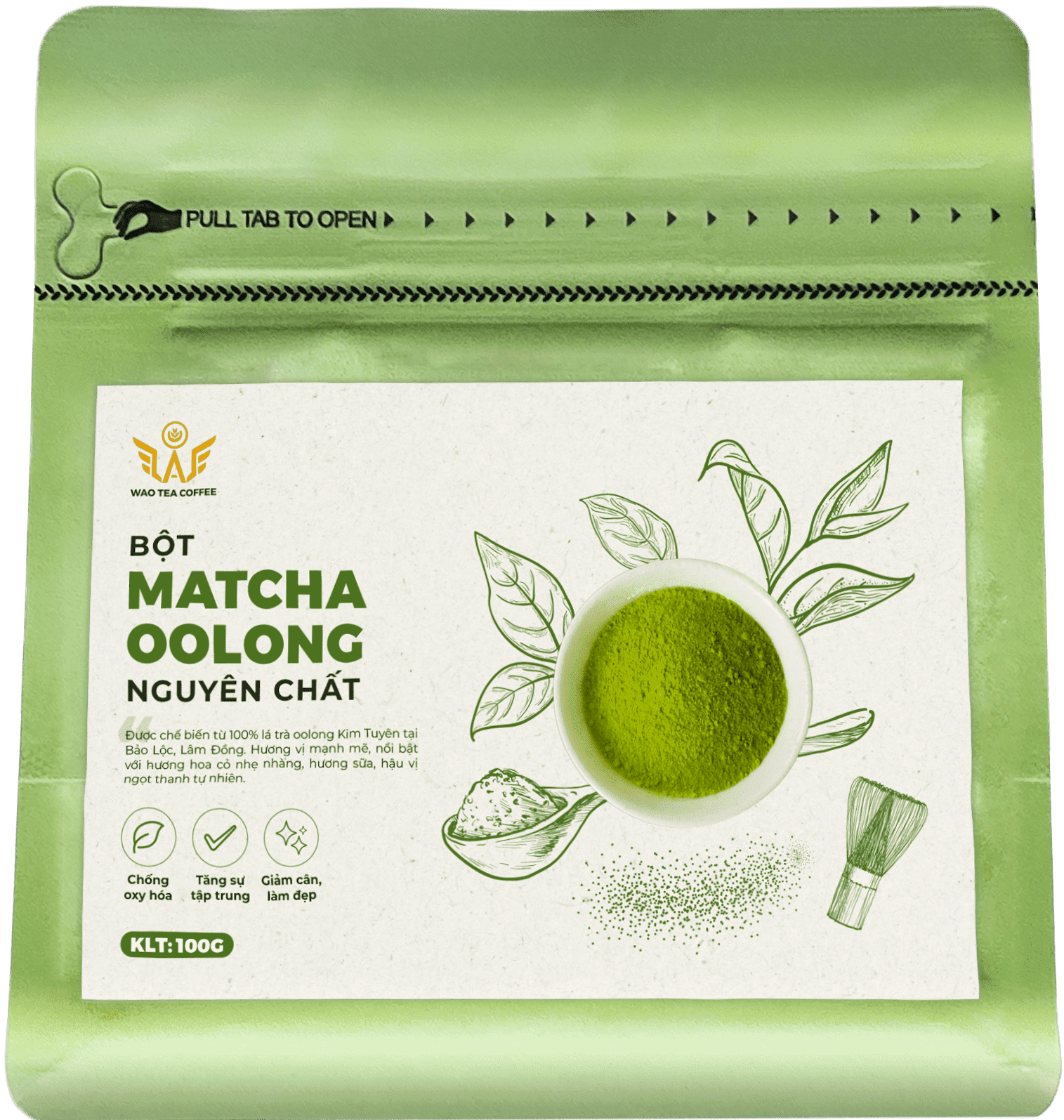 Ceremonial Oolong Matcha Powder, Premium Loose Leaf, Smooth & Floral, 100g