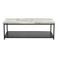 thumbnail image 2 of Furniture of America Pris Wood 1-Shelf Coffee Table in White and Black, 2 of 6