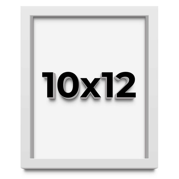 10x12 Shadow Box Frame White | 1 Inches Deep Real Wood Contemporary Shadowbox Display Frame | UV