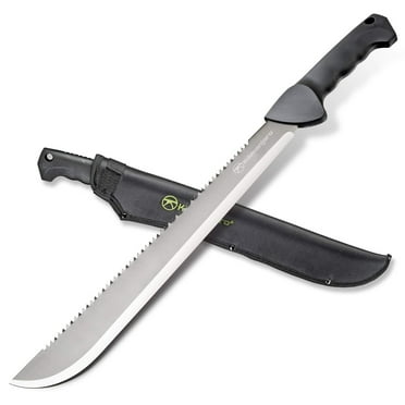 Serrated Machete for Brush Clearing and Outdoor Tasks