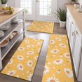 thumbnail image 2 of Yellow Daisy Flower Pattern Kitchen Rugs Sets Of 3,Kitchen Runner Rugs Non Skid Washable,Decorative Kitchen Floor Mats for Kitchen,Sink,Laundry,17"x30"+ 17"x47" + 17"x59", 2 of 6