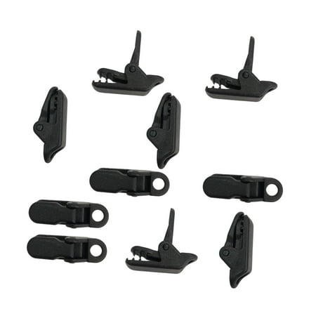 

10x Heavy Duty Lock Grips Canopies Clamps Bungee Cord Clip Snap Hangers Grabbers Tarp Clips Tent Clips for Sunshades Truck Covers Outdoor Black