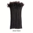 thumbnail image 1 of FNNMNNR 4-18 Inch 0.6cm Width 100% Human Hair Dreadlock Extensions Men/Women  Full Handmade Permanent Loc Extensiosn Human Hair, 1 of 6