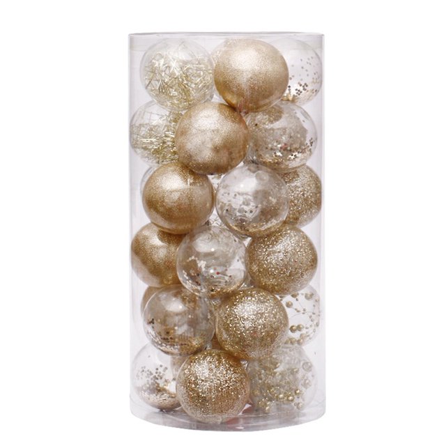 30 unids/set decoración colgante de estilo navideño hermosa mascota brillo toque festivo colgante de bola colgante para el hogar