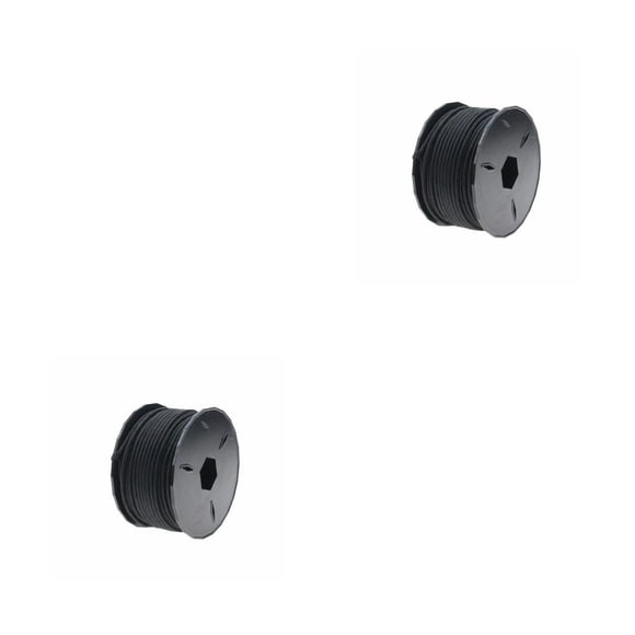 Wosthever Cordón de seguridad para paracaídas poliéster diámetro 2mm cuerda para acampar de alta resistencia ligero senderismo tendedero Negro 2piezas