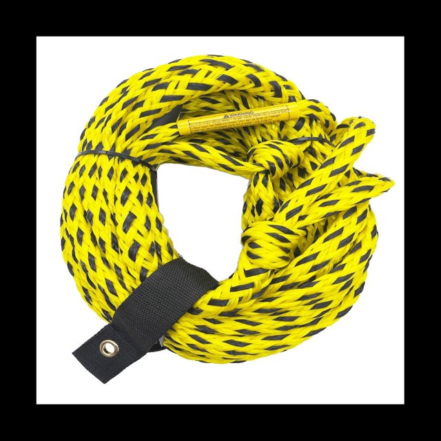 Tow Rope for Tubing 1 Sections Boat Tow Rope 1-6 Person Heavy Duty 6K Tube Ropes for Tubing with Storage Bag,1 x Water Ski Rope,Yellow & Black