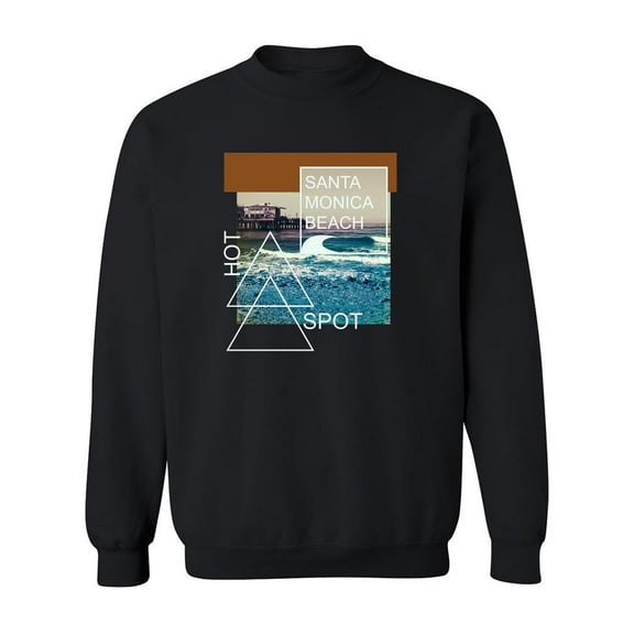 Hot Spot Beach, Santa Monica Sweatshirt Men -Image by Shutterstock, Male Small