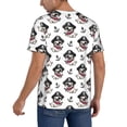 thumbnail image 2 of Rateoe Pirate Puppy Pattern Men’s Baseball Short Sleeve Polo Shirt, Midweight Men's Shirt Golf Shirt Polo Shirts Quick Dry Short-Medium, 2 of 7