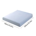 thumbnail image 3 of Fitted Bed Sheet Polyester Non Slip Elastic Double Bed Size 78.74X70.86In Blue for Mattress Protection, 3 of 7