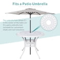 thumbnail image 3 of MEETWARM 3-Piece Outdoor Patio Dining Set, All-Weather Cast Aluminum Patio Conversation Set for Backyard Garden with 2 Cushions Swivel Rocker Chairs and 35.4" Round Table, 2.2" Umbrella Hole, White, 3 of 7