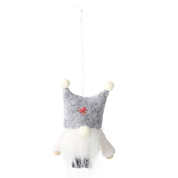 Winnereco Creative Faceless Double Ball Cap Doll Shape Pendant Christmas Decor Grey Walmart Com Walmart Com