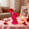 thumbnail image 6 of Valentine's Day Preserved Rose Bear Figurine Plastic Home Decor, Small Tabletop Decoration for Desk Shelf, Romantic Gift Ornament for Women, 6 of 6
