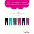 thumbnail image 2 of MeMoi  Thin Ribbed Comfort Stretch Cotton Blend Leggings - Girls - Female, 2 of 7