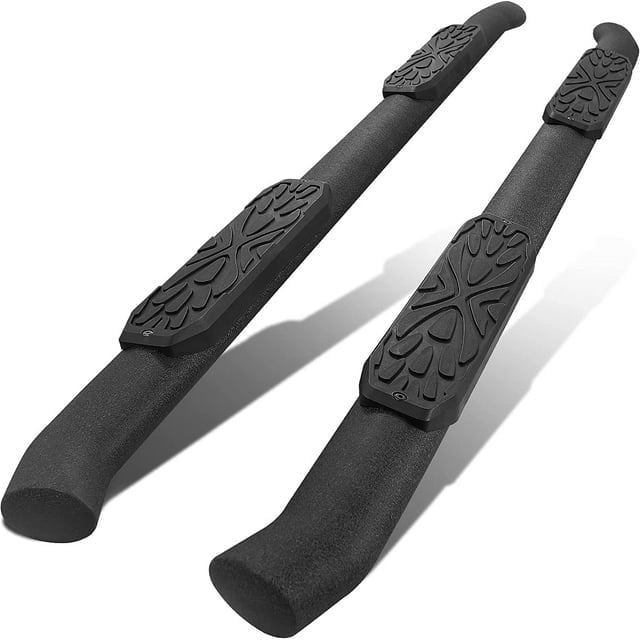 Auto Dynasty Black Running Boards For 2009-2024 Dodge Ram 1500 Quad Cab - 5" Wide, 80" Long, Stainless Steel