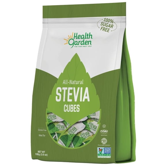 Health Garden Stevia Sweetener Cubes, Zero Calorie No Sugar Substitute, 40 Count