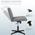 thumbnail image 5 of CL.HPAHKL Criss Cross Legged Office Chair, Swivel Height Adjustable Ergonomic Desk Chair No Wheels Armless, Wide Seat Modern Computer Task Vanity Chair for Small Spaces - Gray, Pack of 1, 5 of 9
