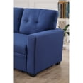 thumbnail image 5 of Hommoo 2 in 1 Pull Out Couch Bed Upholstered Sectional Sofa with Storage & Chaise, Convertible L Shaped Sleeper Sofa for Home,Blue, 5 of 6