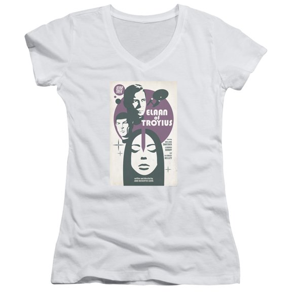 Star Trek Tos Episode 68 Junior Women's V-Neck T-Shirt White